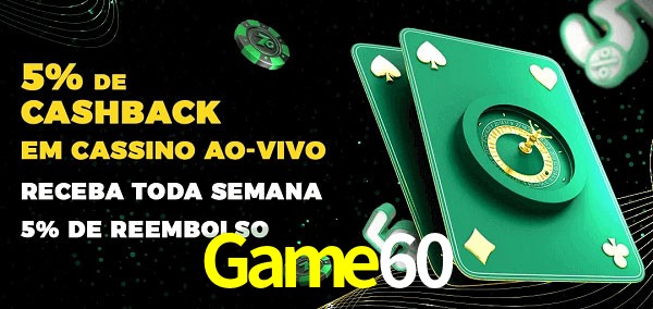 Promoções do cassino ao Vivo Game60